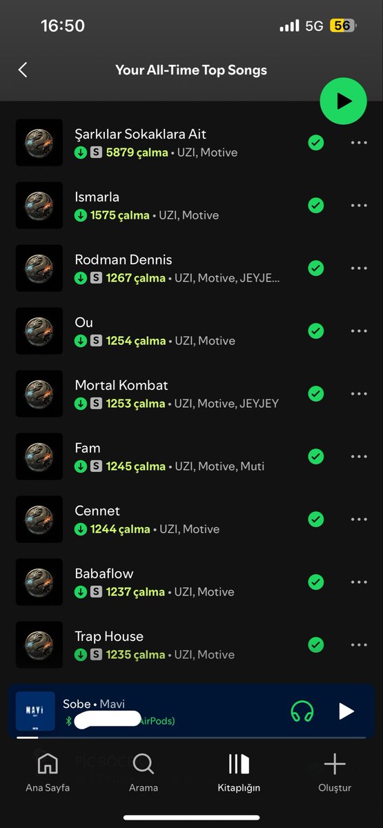 coupsofhui's tweet photo. @SpotifyTurkiye 🥲👍🏿 https://t.co/5JkfhYdThJ
