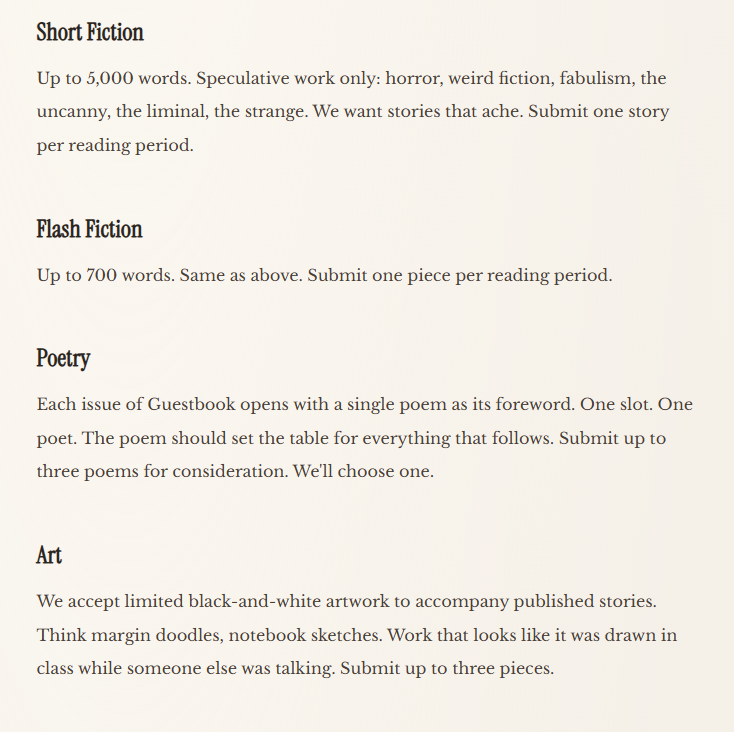 Guestbook (SUBS OPEN) tweet media