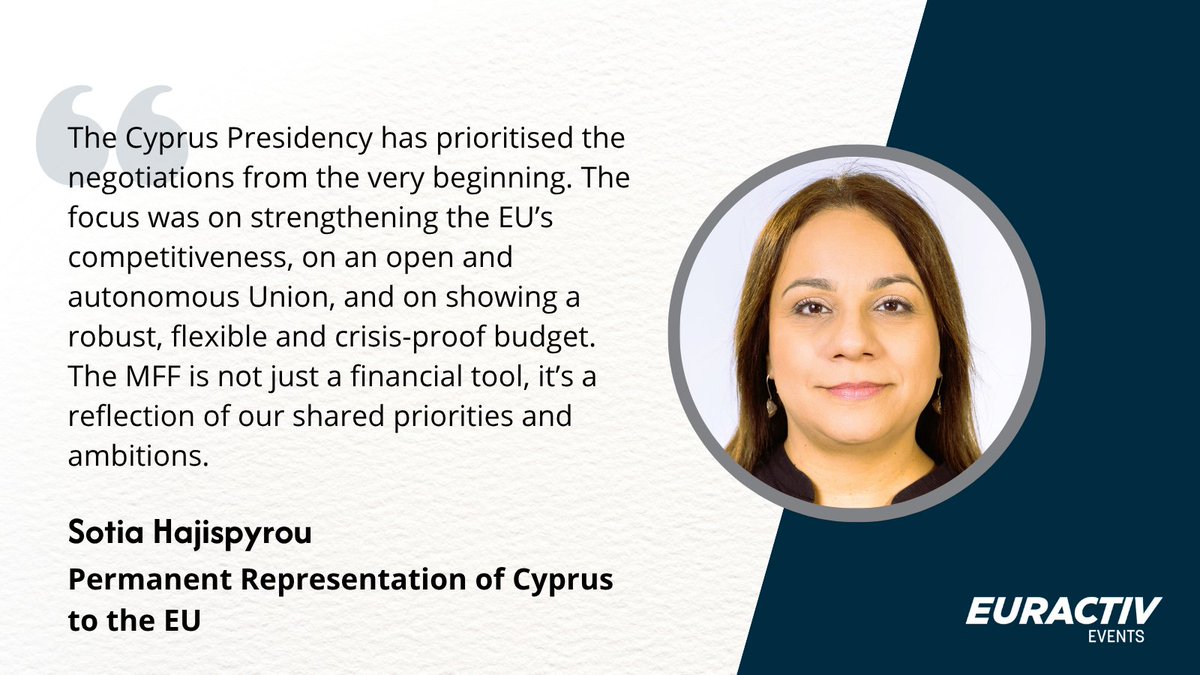 Euractiv's tweet photo. @EU_Commission @Europarl_EN @negrescuvictor Sotia Hajispyrou, Permanent Representation of Cyprus to the European Union sharing perspectives at our #eaDebates: https://t.co/uWsGZz878E