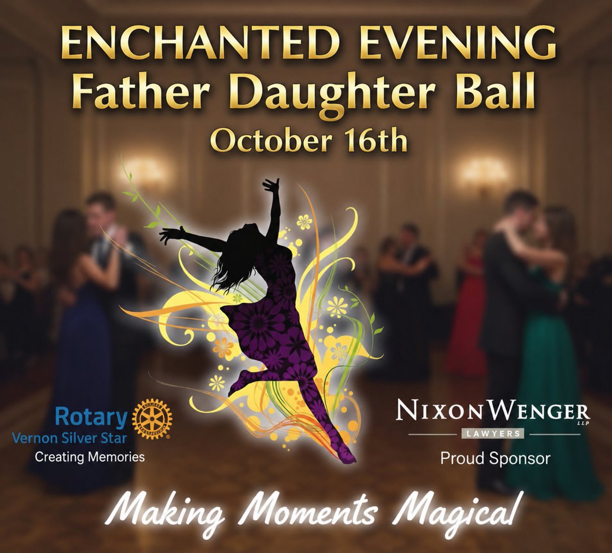 VSSRotary's tweet photo. Silver Star Rotary announces Nixon Wenger as a major sponsor again this year. Thank you for your generous support towards creating an unforgettable evening for Dads and Daughters. https://t.co/HbwXPTCRWH