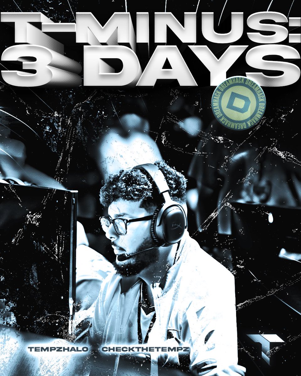 TempZ_Gaming's tweet photo. The countdown is on. TempZ hits @DreamHack Atlanta in 3 days! 
#TempZInAtlanta 
#TempZHalo 
#CheckTheTempZ https://t.co/Gsyx2ne0ot