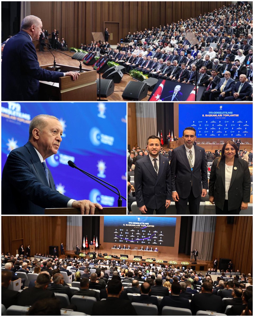 AdemAldemir33's tweet photo. 📍 AK Parti Genel Merkez

Genel Başkanımız ve Cumhurbaşkanımız Sayın Recep Tayyip Erdoğan’ın başkanlığında gerçekleştirilen 179. Genişletilmiş İl Başkanları Toplantısı’na, İl Kadın Kolları Başkanımız Sayın Hülya Ekin ve İl Gençlik Kolları Başkanımız Sayın Ahmet Karagöz ile birlikte katılım sağladık.

Cumhurbaşkanımızın ifade ettiği üzere;“Ülkesi ve milleti için hizmetten başka gayesi olmayan böyle bir teşkilatın genel başkanı olmaktan duyduğum bahtiyarlığı tekrar ifade ediyorum.”

Milletine adanmış liderliği, güçlü vizyonu ve teşkilatımıza verdiği istikametle Türkiye Yüzyılı hedeflerine kararlılıkla yürüyen Sayın Cumhurbaşkanımıza şükranlarımızı sunuyor, ortaya koyduğu dava bilinci ve hizmet anlayışının bizlere ilham olmaya devam ettiğini ifade ediyoruz.

@RTErdogan @Akparti