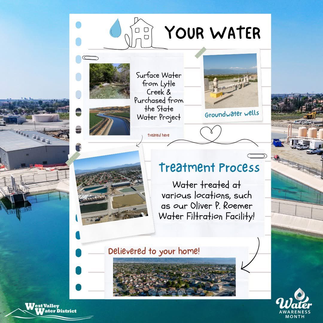 MyWVWD's tweet photo. Your water has a journey 💧🚰

During Water Awareness Month, we’re highlighting the care and dedication behind every drop. From local water sources to advanced treatment and straight to your tap, your water is carefully managed every step of the way. 

#mywvwd #waterawarenessmonth #yourwater