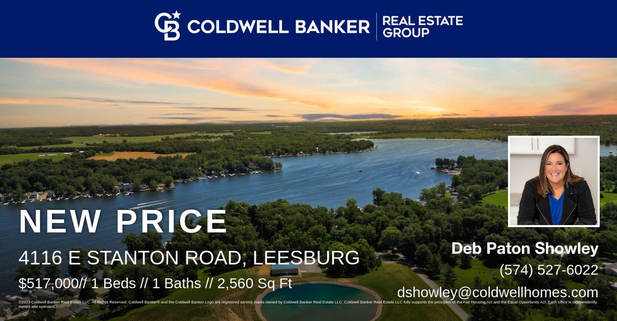 debpatonshowley's tweet photo. 📍 New Price 📍 This recently reduced home at 4116 E Stanton Road in Leesburg won't last long, so, don't wait to set up a showing! Reach out here or at (574) 527-6022 for more information!

@DebPatonShowley https://t.co/maNZxmy7Cn https://t.co/6icH9Ey6Wk
