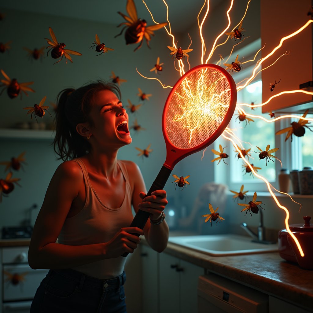 TheFlySwatter's tweet photo. Dealing with mosquitoes at night? Try our 3,000 volt bug zapper and take back your yard. #BugControl #Mosquitoes #OutdoorLiving #HomeTips https://t.co/4cCMhsEmiT