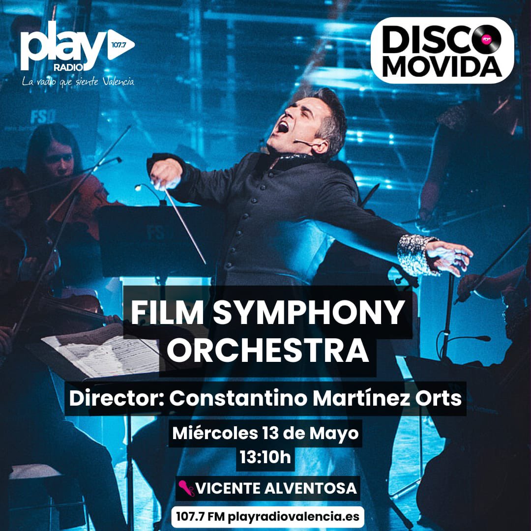 playradiovlc's tweet photo. 🤩 No te pierdas mañana Discomovida porque tenemos programón 🙌🏻

@VteAlventosa entrevistará a @cmartinezorts Director de @FilmSymphony que nos presenta dos conciertazos en @palaumusicavlc 

#LaRadioQueSienteValencia https://t.co/M3mlxj2zQk