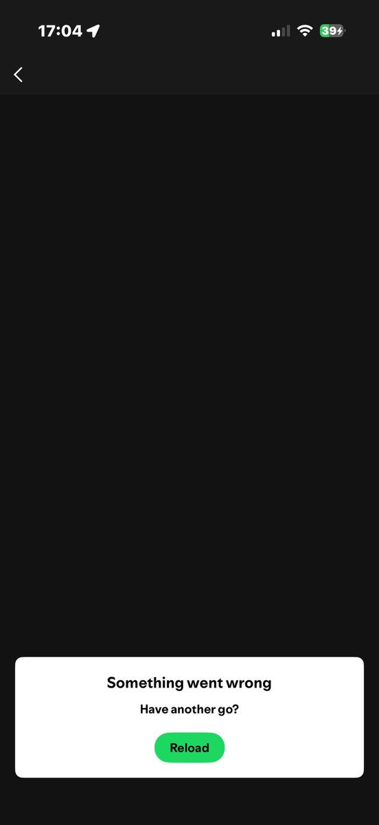 KxStubby's tweet photo. @Spotify Keep getting this.. https://t.co/MwMhShsOXx