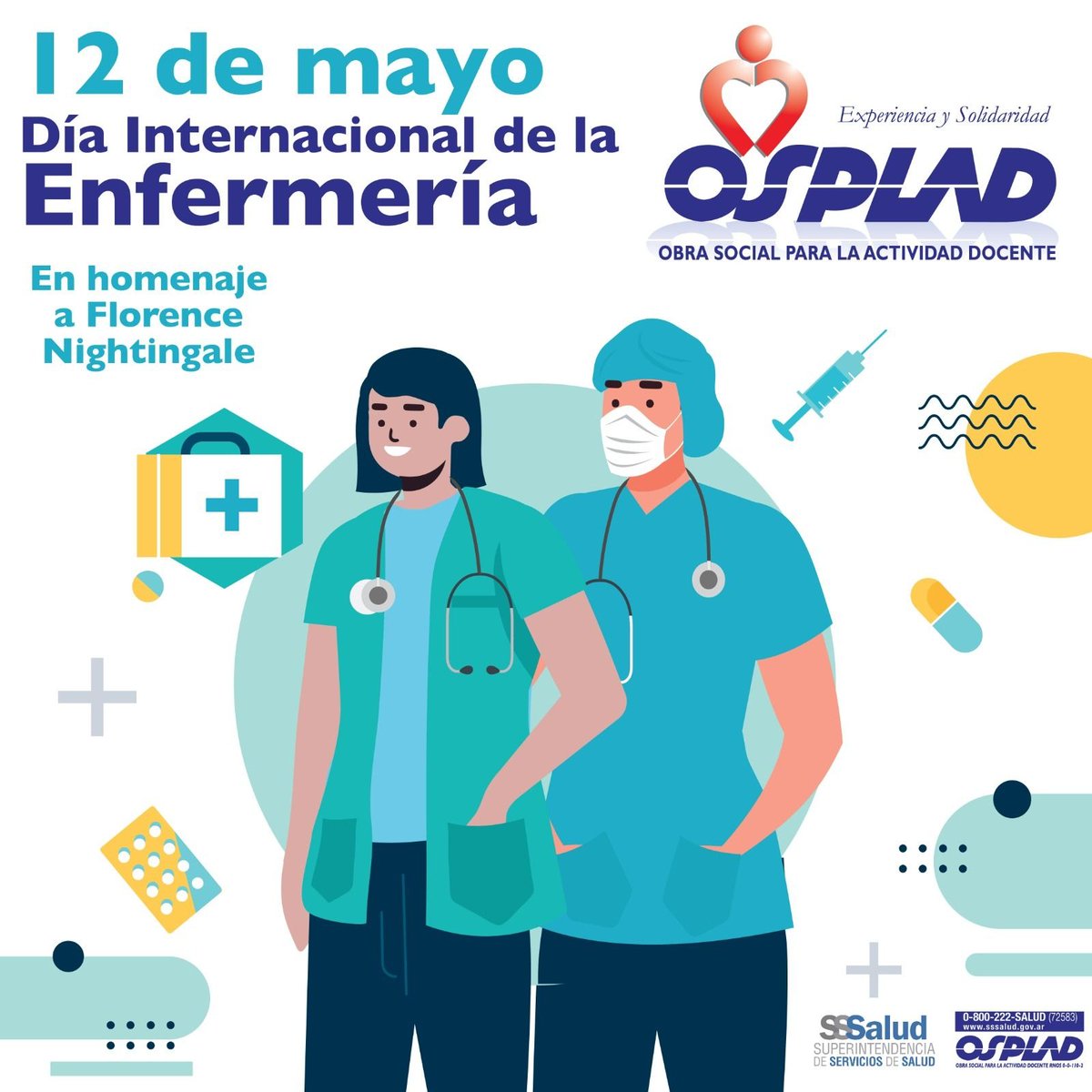 OSPLAD_OFICIAL's tweet photo. 👩🏻‍⚕️En homenaje a Florence Nightingale hoy conmemoramos el Día Internacional de la Enfermería
#OspladEstáPresente https://t.co/PAMiPPjup9