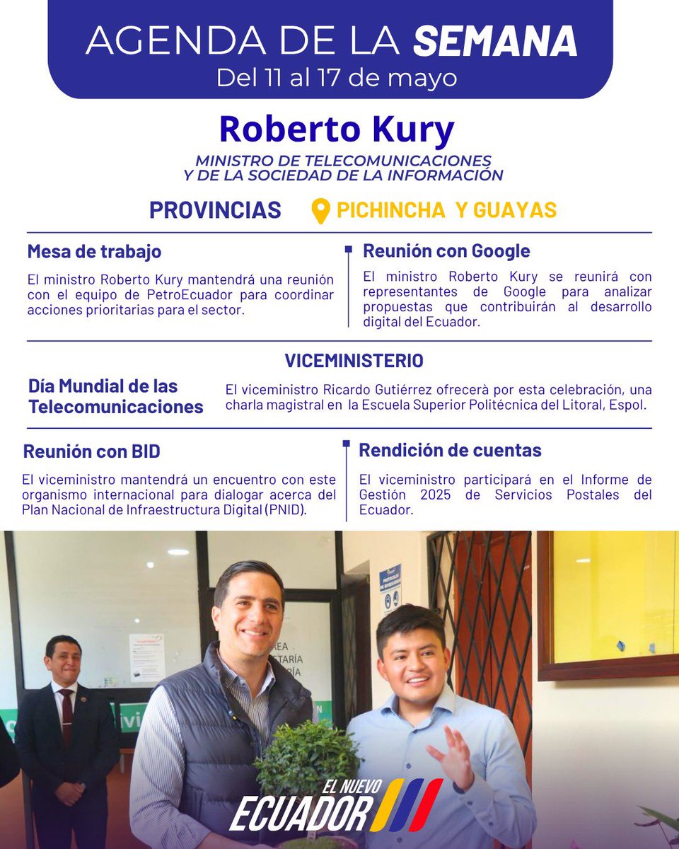Ministerio de Telecomunicaciones Ecuador 🇪🇨 tweet media