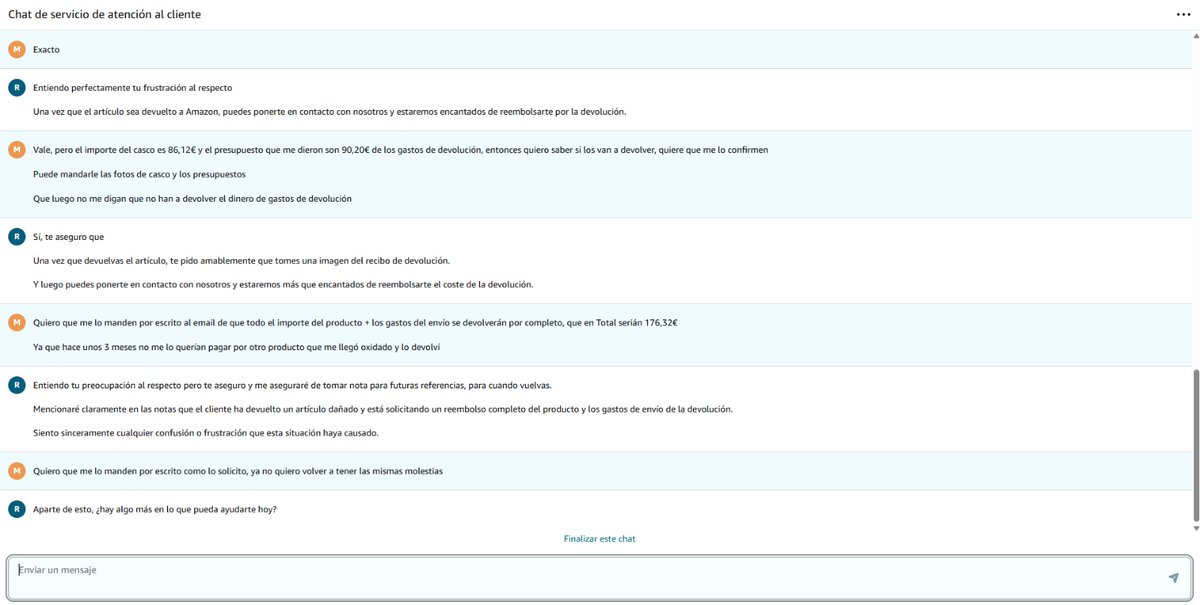 mgautamnagpal's tweet photo. @AmazonHelp @amazon Ya he rellenado y enviado el formulario.
Espero que cumplan lo que dicen en este chat.
Además yo les dije que podría quedarme el producto que tiene rayas y que me emitan reembolso parcial y evitamos molestias innecesarias, pero veo que prefieren pagar el doble, pues ahí va 🤷🏻‍♂️ https://t.co/gEJvvQrrUQ