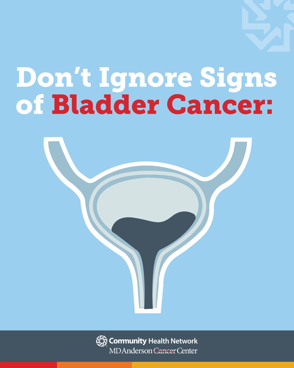 CHNw's tweet photo. Did you know these could be signs of bladder cancer? 
1. Blood in the urine
2. Changes in urination
3. Pain or burning during urination

Find a trusted caregiver: https://t.co/0WTdYoYxuZ https://t.co/HrFNhb1drr
