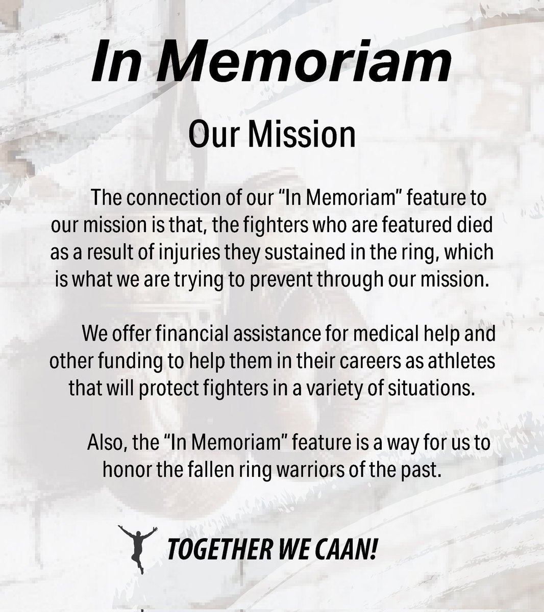 CAAN_Inc's tweet photo. In Memoriam 🙏🕊 Tony Scarpati
(Advisory Warning, Graphic Description)

🌐 Visit https://t.co/gU0qV0PD3M to learn more about us and/ or to make a tax-deductible donation.

Thank you! Together We CAAN! 

#combatsports #boxing #financial #nonprofit #giving #fyp #mma https://t.co/xlEgAhKoR7
