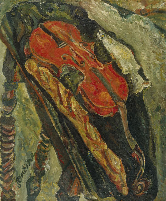 AniSWISSarts's tweet photo. Chaïm #Soutine (1893 - 1943) - Still life with the violin, bread and fish, c 1922 https://t.co/q2Zm7CopPy