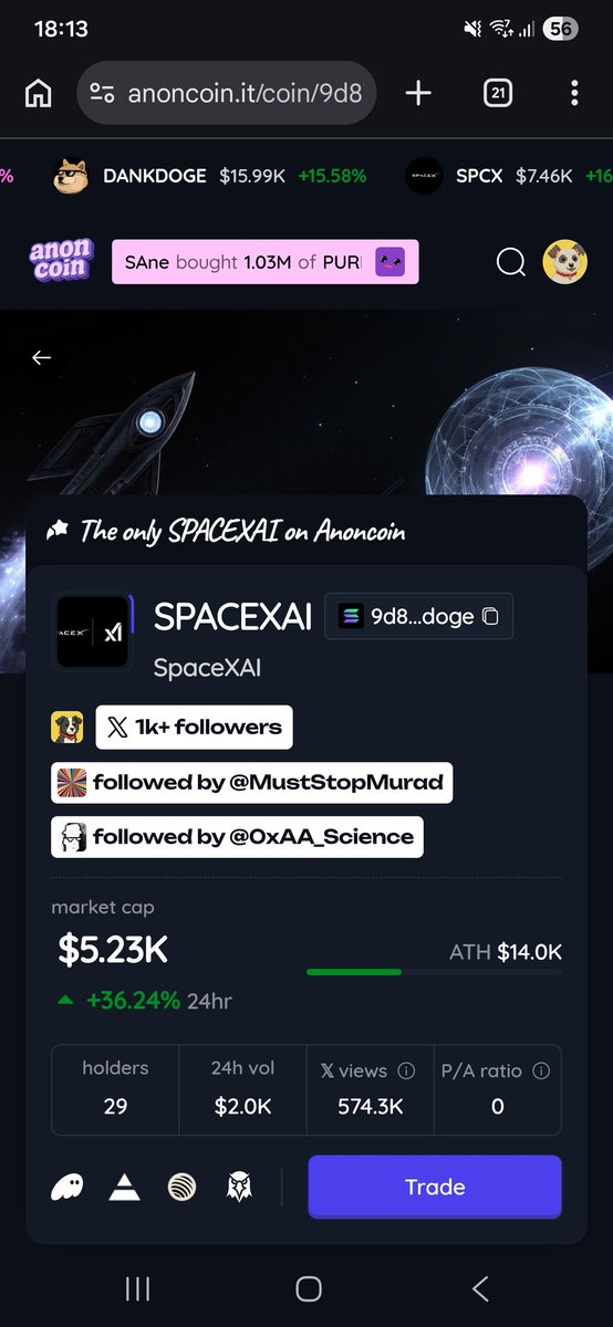 MoonGang28's tweet photo. 9d87aUvtFvFsa6jSGXtCsH3VwrAiWRGzps4LEQXbdoge

Followed by @MustStopMurad and @0xAA_Science 👀 https://t.co/m2qf94qSY1