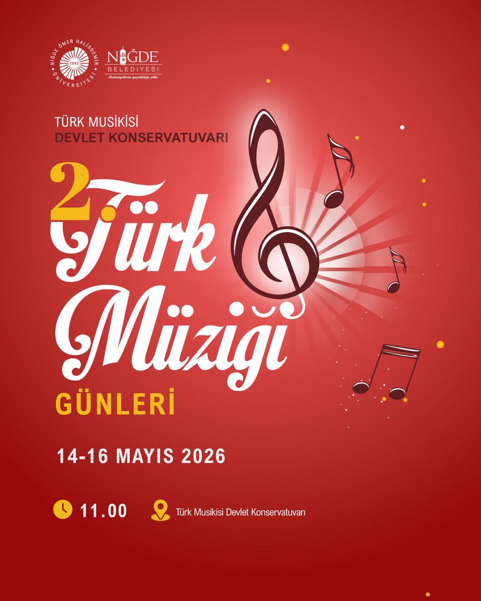 DrHasanUslu's tweet photo. Üniversitemizde "2. Türk Müziği Günleri" etkinliği düzenlenecektir.
Türk Musikisi Devlet Konservatuvarı'nın düzenleyeceği etkinliğe tüm sanat severler davetlidir.
🎙️🎼
#NÖHÜ
#Niğde https://t.co/IS5yohyuP1