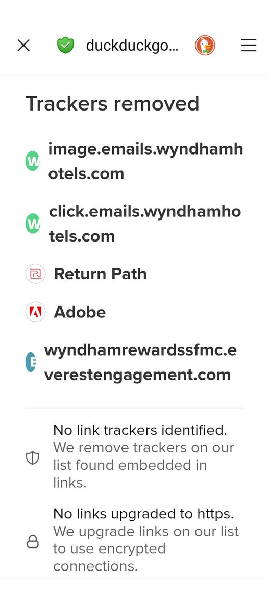 marycaffreycarr's tweet photo. What has been/is going on?
Listed are trackers listed for pre #online @WyndhamHotels (@WyndhamHotels) email #hotel #check_in.
#Trackers (#steal #identity etc).
#Textmessage #2check_in has different set of #spambots.
This needs #2B fixed ASAP https://t.co/7F4n3T3HdM