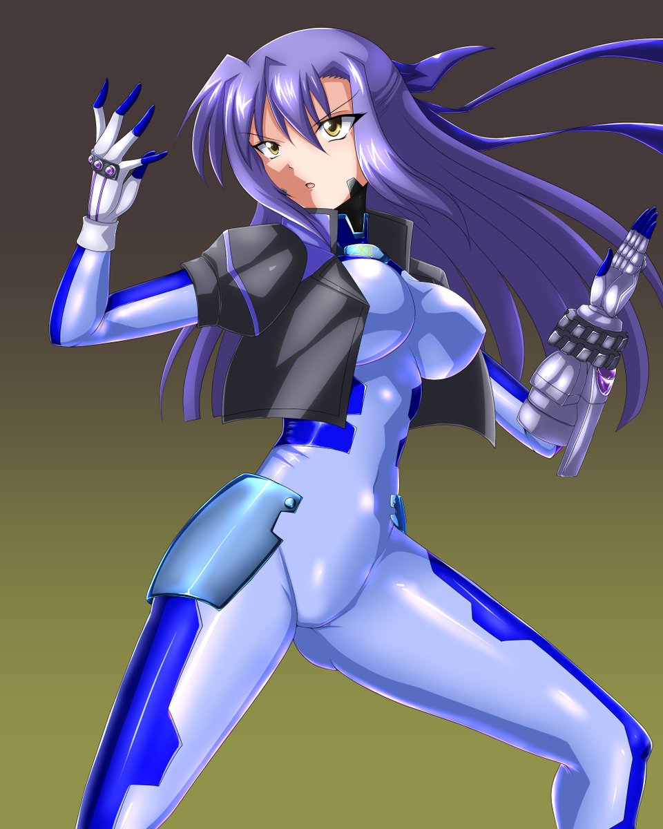 ぴっちりスーツの塗り練習も兼ねてクイントに続いてナンバーズギン姉描いたよ
なんでかスカサハの宝具カットインのポーズをとらせたくなったのでよくわからん構えしています 