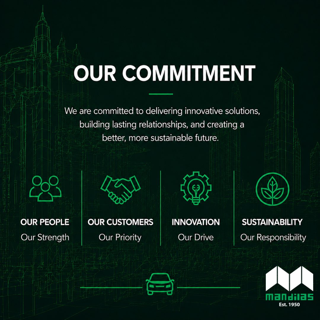 MandilasGroup's tweet photo. 76 years of trusted solutions.
76 years of moving businesses and individuals forward.

From HVAC-R to mobility solutions, our commitment has always been the same — excellence, reliability, and progress.

Today, we celebrate the journey and the people who made it all possible.

#MandilasAt76 #MandilasGroup