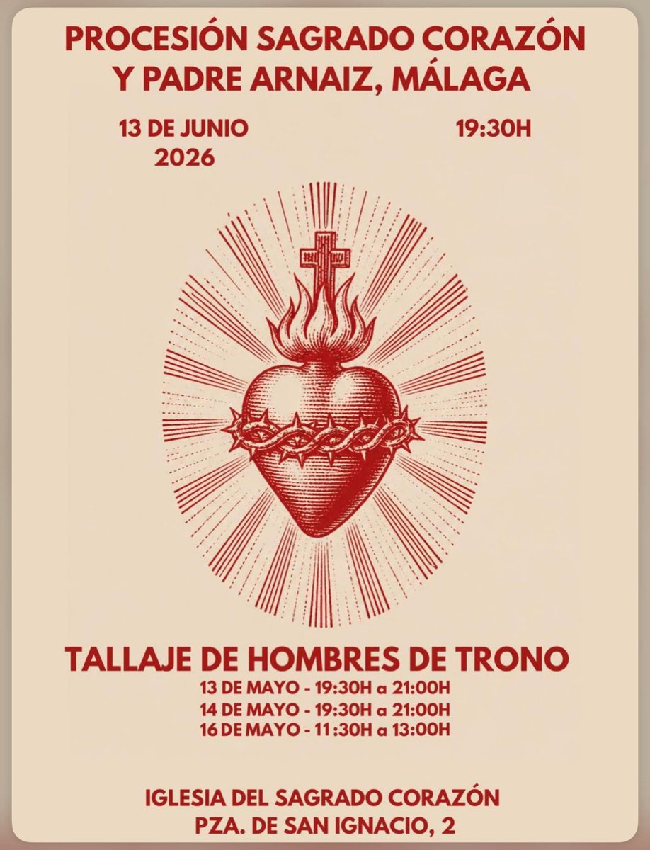 aciegos's tweet photo. #CofradíasMLG sera testigo de la vuelta.

Responsabilidad encomendada al estilo #mutilado Compromiso con el Sagrado Corazón de Jesús de manera extraordinaria junto al Beato Arnaiz. 
Con el mejor equipo ❤️‍🔥… https://t.co/2IJaewUcpD