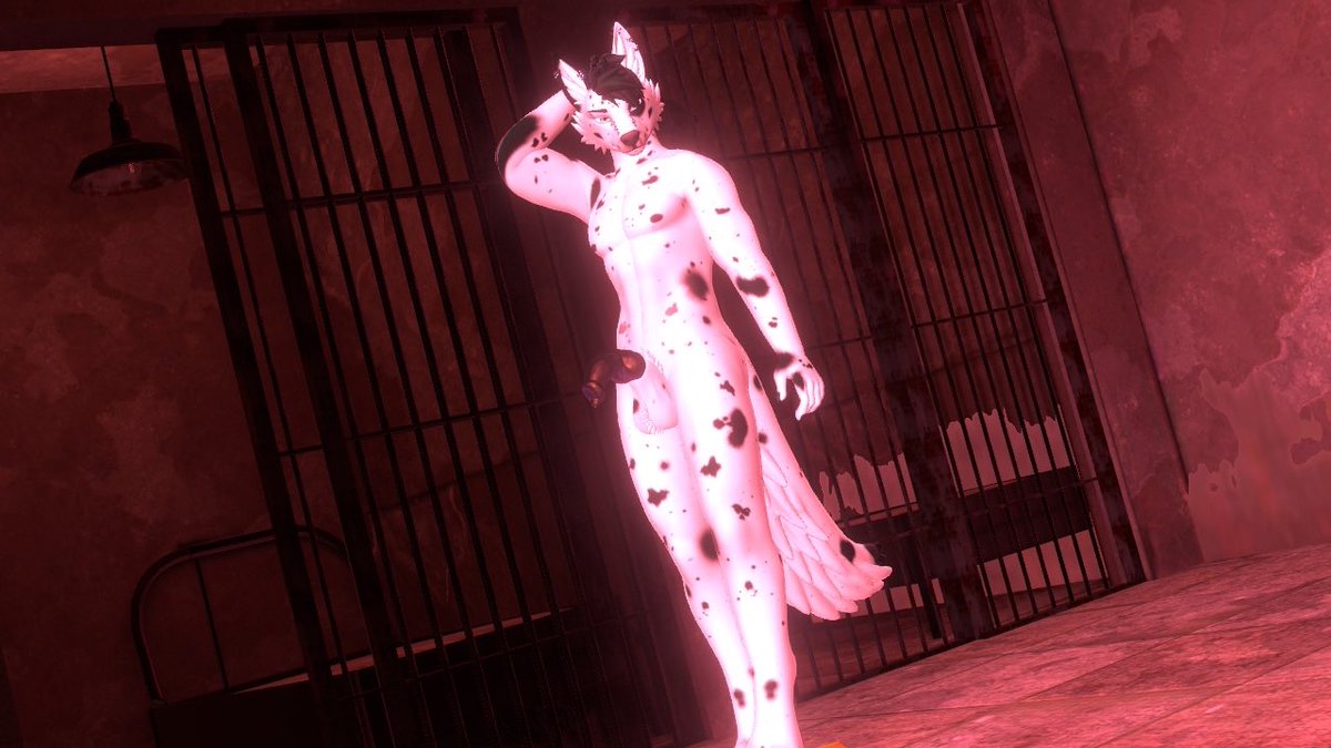 Spottyboygaming's tweet photo. Oop looks like someone jailed the spotted puppy~ Anyone wanna collar and put him under them~! 😝🤍🖤 https://t.co/EYDwdidVij