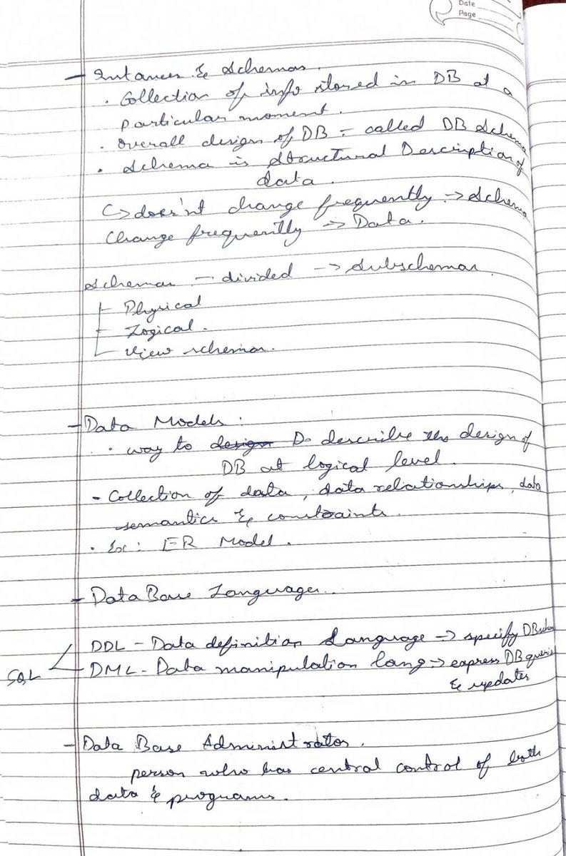 Rohan_269's tweet photo. Day 2/20: Started learning DBMS π
Lec 2 done β
Learned about the basics of Database Management Systems, advantages over file systems, and different types of DBMS architecture.
Building a strong foundation step by step! π
#DBMS #Learning #CodingJourney #Tech #CodeHelp https://t.co/LTst8xfxFP