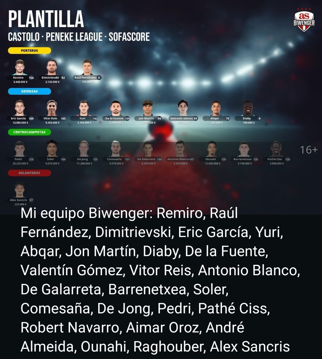 Rulo76451759's tweet photo. @Asesor_Fantasy Cambios para la J.36? GRACIAS https://t.co/Z2Twp4X4OO
