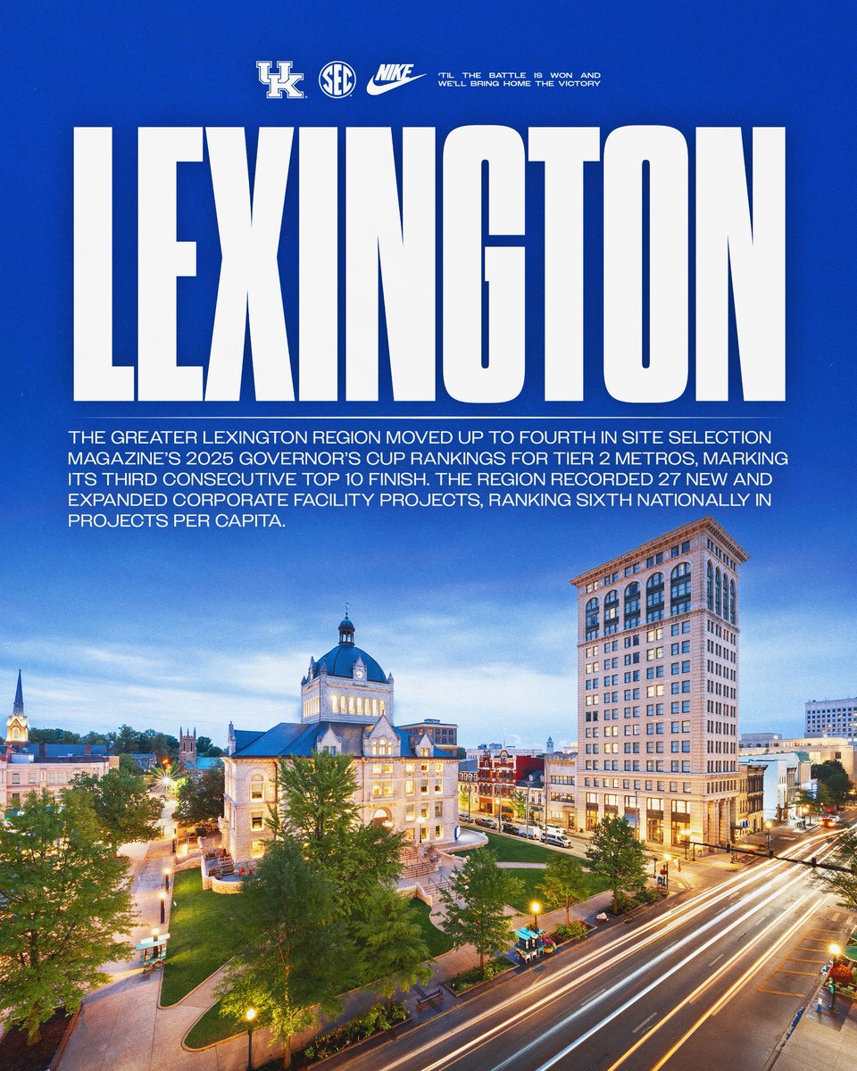 iheartuk's tweet photo. RT @UKAthletics: Top 10 again 📈

There’s no better place to be than Lexington, KY https://t.co/W7PLDRKUXM