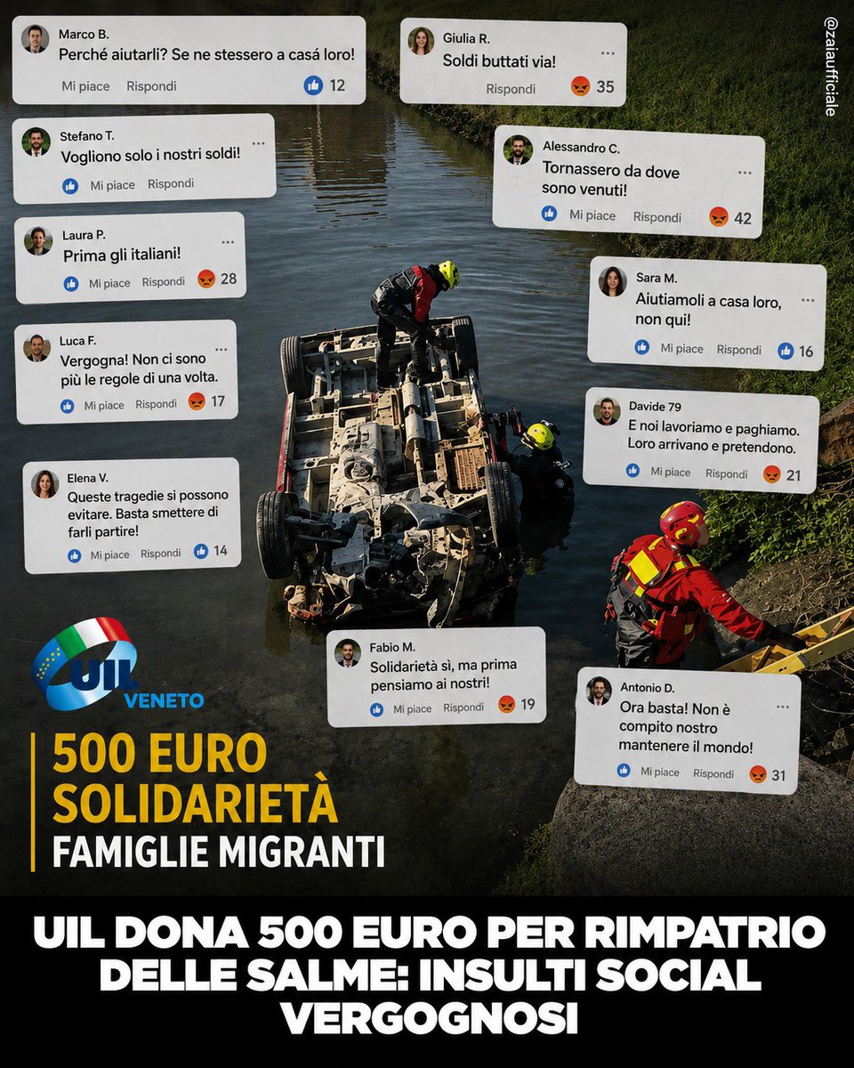 zaiapresidente's tweet photo. I leoni da tastiera dovrebbero ricordarsi dei tanti veneti emigrati nel mondo per cercare lavoro e costruire un futuro migliore, lasciando casa, famiglia e affetti. Solidarietà alla UIL Veneto e Roberto Toigo. Il Veneto autentico è quello del lavoro, della dignità e dell’umanità. https://t.co/vAr7EYbCy6