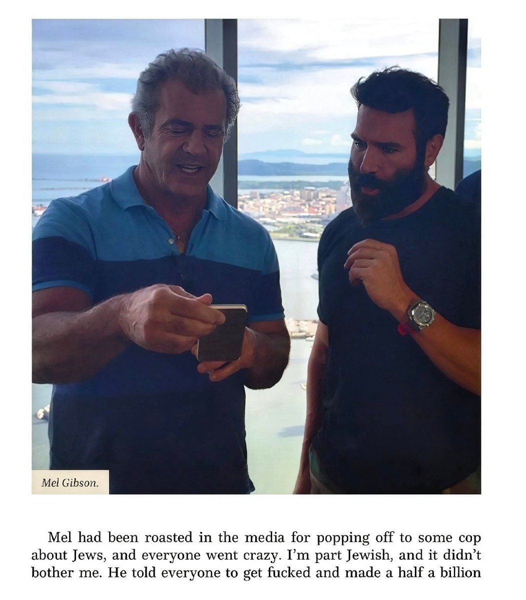 k_19x's tweet photo. In chap 83 of his 2021 memoir The Setup, Dan Bilzerian describes meeting Mel Gibson:
“Mel had been roasted in the media for popping off to some cop about Jews, and everyone went crazy. I’m part Jewish, and it didn’t bother me.”
Judge Frog @WogStalker confirms fm a pdf of the book https://t.co/IKUs68s6tb