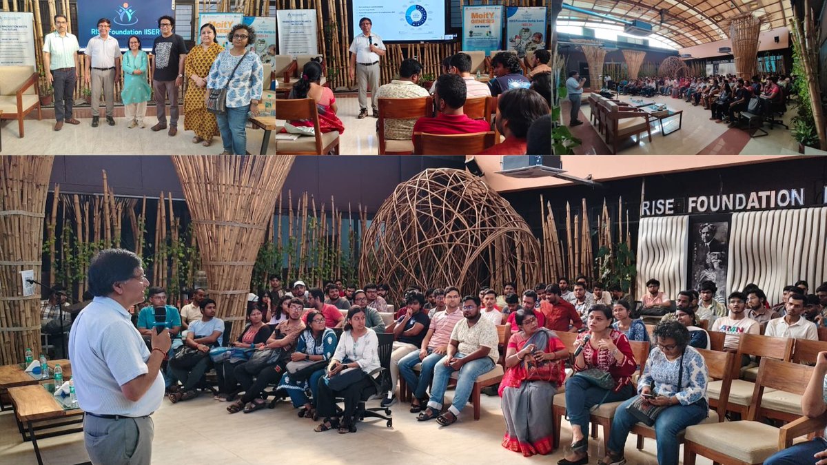 RiseIISER's tweet photo. Delighted to host eminent semiconductor expert Dr.Amitava Das for an insightful session on “Developing Novel Semiconductor Technology at Kolkata – Challenges and Opportunities” under the MeitY- GENESIS EIR Cohort 2 program at RISE Foundation IISER. #MeitY #DeepTechinnovation https://t.co/Lzj8gEQCV3