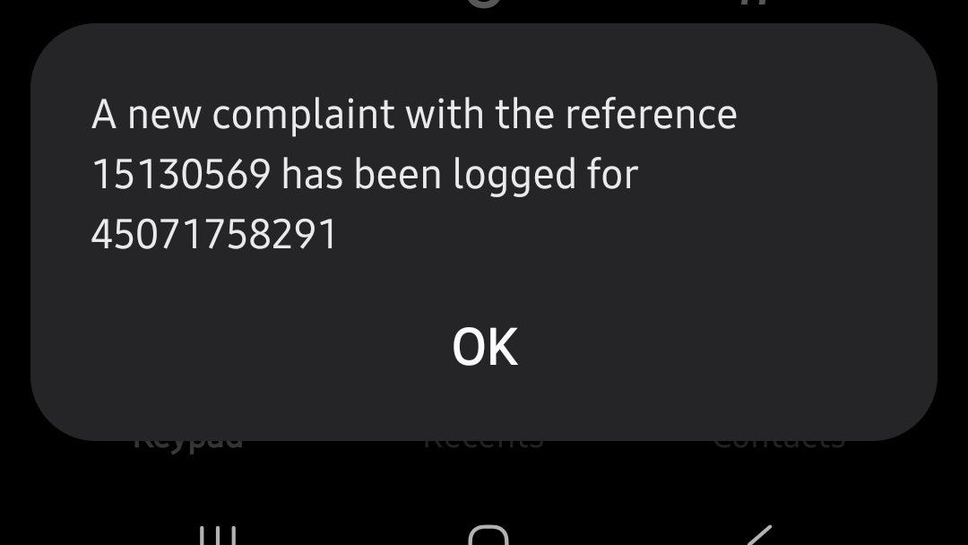 kerubo_abuga's tweet photo. @KenyaPower_Care Good evening, we have no power at Kasarani,  sunton-chieko area. The same thing happened yesterday at 7pm and the lights came back today morning. The incident number is as indicated on the attached image. https://t.co/mrJNFTZo0X