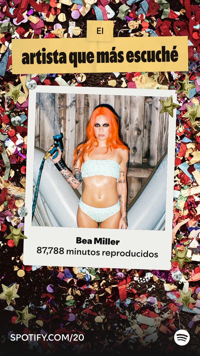 beastattoos's tweet photo. @beamiller you are my most-streamed artist of all-time on spotify 😌 https://t.co/3DXBEXcTSy
