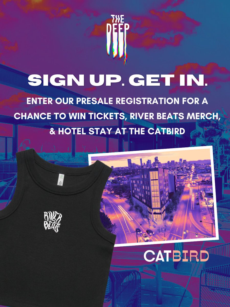 RiverBeatsCO's tweet photo. DENVER…THE DEEP SUMMER SERIES IS BACK 🌆

We’re returning with TWO rooftop day parties at Catbird hotel in RiNo on Saturday - July 11 &amp; August 15! 

Register for pre-sale, &amp; enter for a chance to win tix + a one-night hotel stay at the Catbird + RB Merch. Enter in comments! ⬇️ https://t.co/A5kXxyPdx4