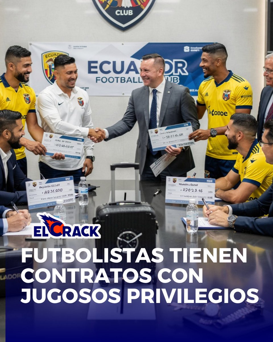 ElCrackEcuador's tweet photo. Revisa un reportaje 'A Fondo' de los interiores de los  contratos que firman los futbolistas y DT con los clubes. Salarios, con dobles reportes, premios, bonificaciones, boletos de avión y las limitaciones que tienen...👇
https://t.co/6lDjiqwxUH https://t.co/5QQ1tQHwfT