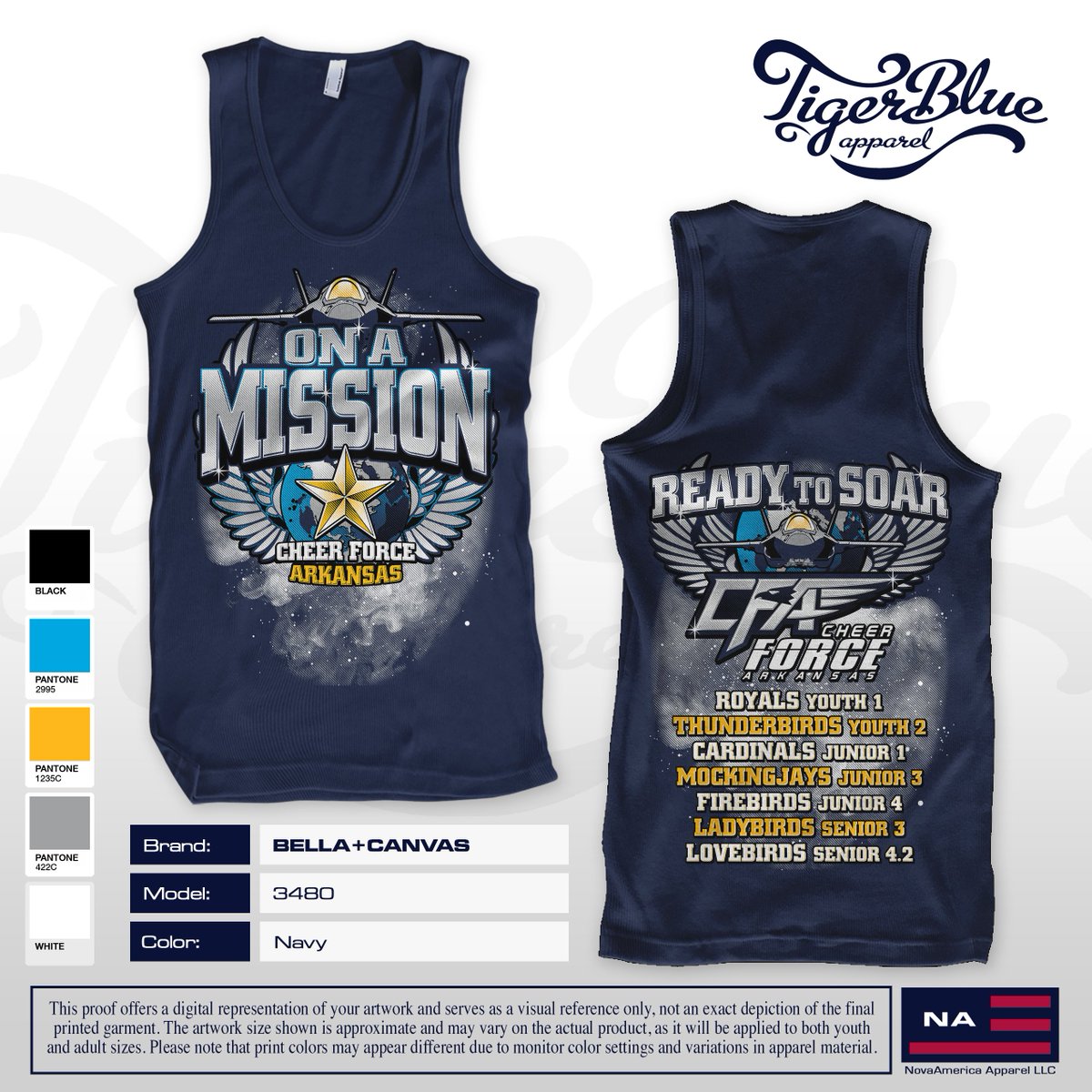TigerBlueApprl's tweet photo. Cheer Force Arkansas - Ready to Soar
#CheerForceArkansas #CFA #Cheerleading #AllStarCheer #AllStarCheerleading #Cheer #CheerCoach #TankTop #Tank #Tshirt #Tee
#TigerBlueApparel https://t.co/qpv2XFdcjw