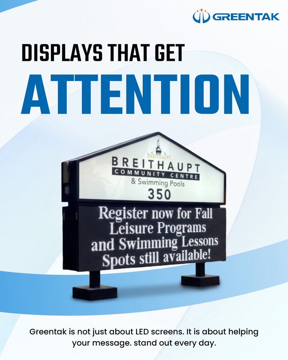 GreenTak2's tweet photo. Bright LED displays keep your message visible day and night ✨
Perfect for events, promotions, and public updates with impactful digital signage.
Choose Greentak LED displays to stay seen where it matters most.
#DigitalSignage #OutdoorLEDDisplay #LEDMessageBoard https://t.co/8JXusjNbqN