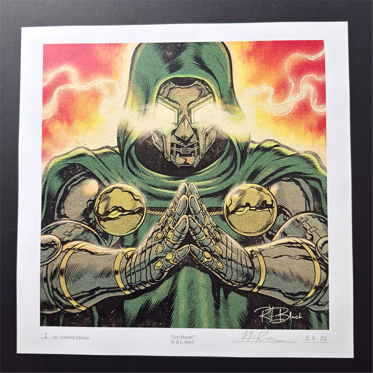 rlblackink's tweet photo. “Zen Doom” is available now as part of the May Print Drop. Signed, numbered, dated, and limited to 30 total prints.

Grab it here: https://t.co/YR8deJd4fo https://t.co/BAwTeIky0k