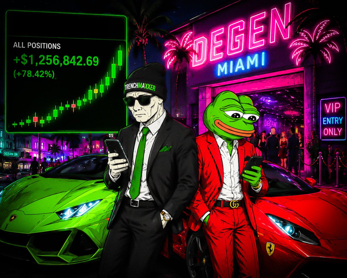 TRENCHMAXXER's tweet photo. 60 trenchmaxxers already assembled before launch.

No bots.
No paid callers.
Just sleep deprived degenerates chasing freedom together.
Every cycle people say:
“wish i got in earlier.”
Then they sit alone at 4AM refreshing charts while another 100x passes them by.

You can keep trenchmaxxing alone…
or stand with me and Pepe before the gates open.

$TRENCH loading.