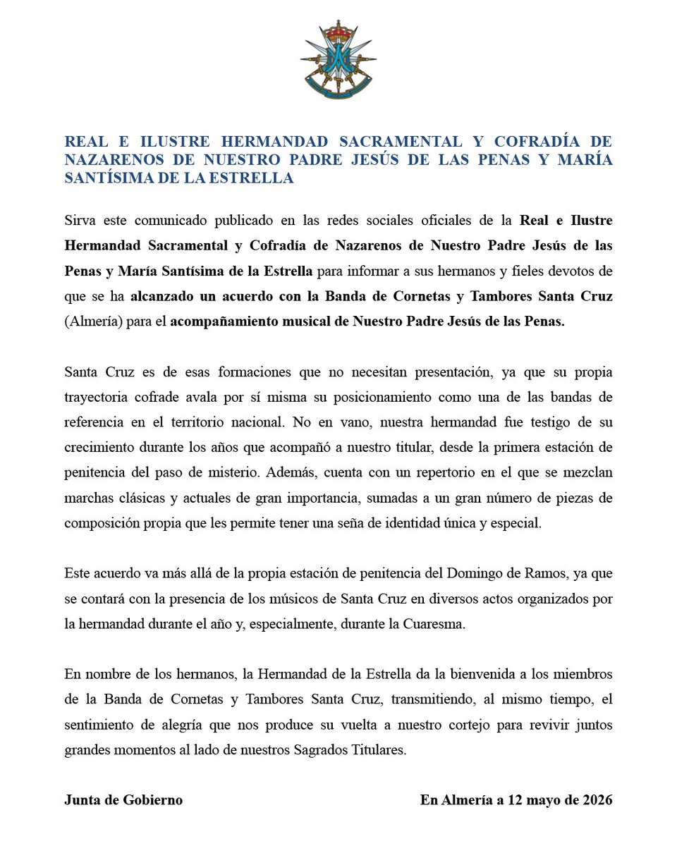 Hermandad de la Estrella (Almería) tweet media