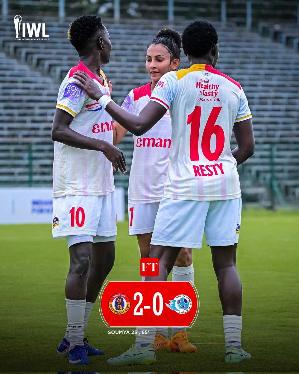 eastbengal_fc's tweet photo. CHAMPION2 OF INDIA AGAIN 🏆🏆🇮🇳

#JoyEastBengal #IWL #MoshalGirls https://t.co/8Tgl9bfP4I