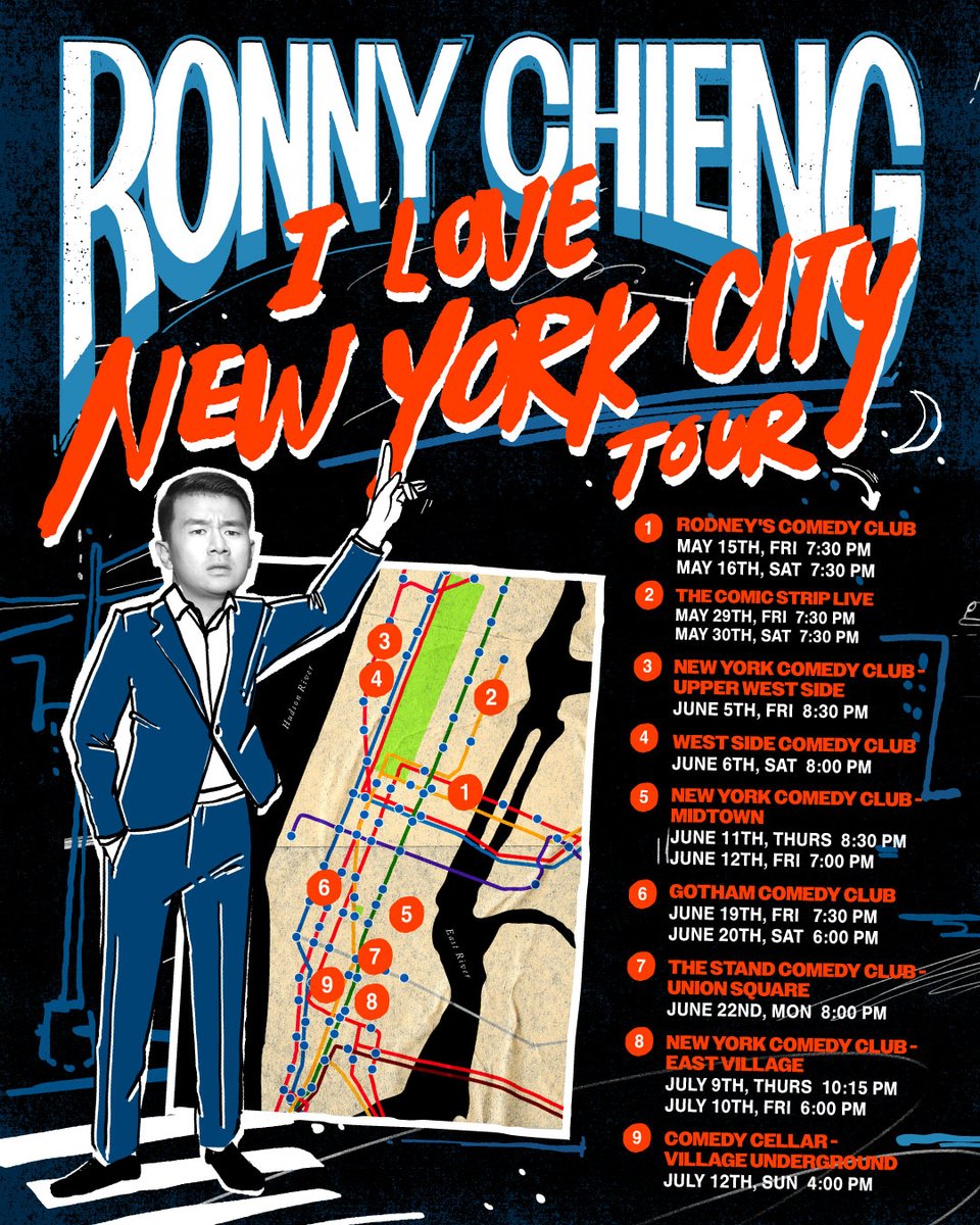 GothamComedy's tweet photo. Just Announced! @ronnychieng is bringing his intimate "I Love New York City" tour to Gotham Comedy Club on June 19 and June 20! Tickets on sale now! https://t.co/eA2JkQW4al https://t.co/ASzkid4QhC