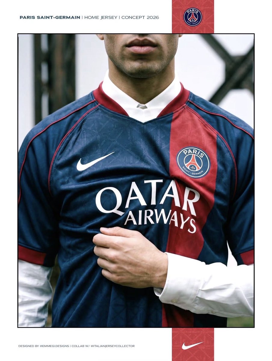 byMadeStudio's tweet photo. 🚨Nike unveil PSG home jersey concept 2026 https://t.co/ZH3GRIEYtA