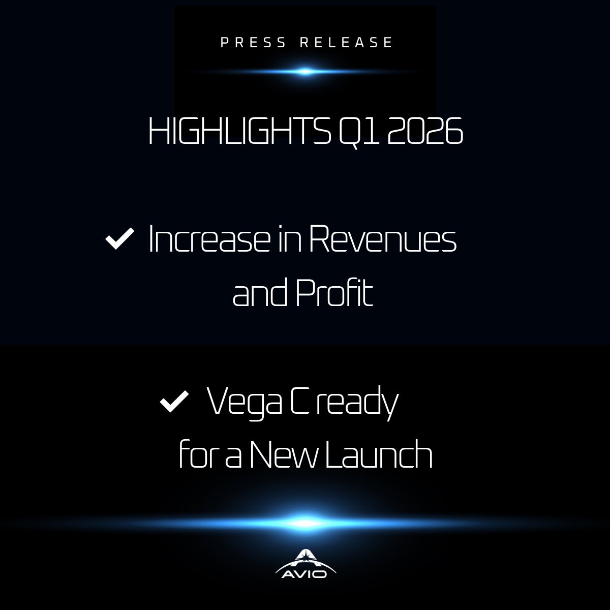 Avio_Group's tweet photo. The Board of Directors has reviewed and approved the results for the first quarter of 2026, marking the Avio’s first financial update of the year. Discover more in the full press release: https://t.co/5Rjr5vlE1X #space https://t.co/XpkYK3Hhr3