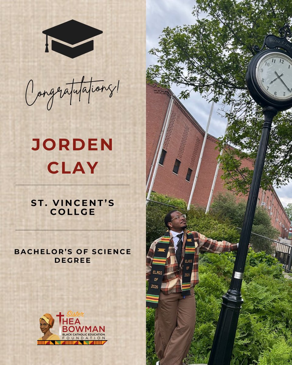 jtb2aphia's tweet photo. Congratulations to Scholar Jorden Clay on earning his Bachelor of Science degree from @MySaintVincent! Jorden hopes to build a career in network engineering, supporting secure and effective digital connectivity. 

We are proud of his accomplishments!

#Classof2026 https://t.co/vQnPv7BLmX