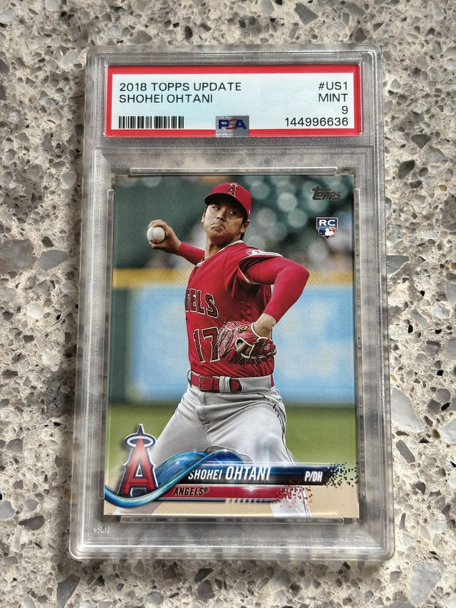 Mike__McKenna's tweet photo. Good morning! Looking to move a few lower end Shohei Ohtani (and a Judge) PSA 9 Rookie Slabs…

2018  Topps Fire RC ———>  $325
2018 Topps Pitching RC —-> $230
2018 Topps Update RC ——>  $190
2017 Topps Gold Label RC —> $105

*prices include shipping* 

~ Take all (4) for $825 ~ https://t.co/lgYrwSivkd