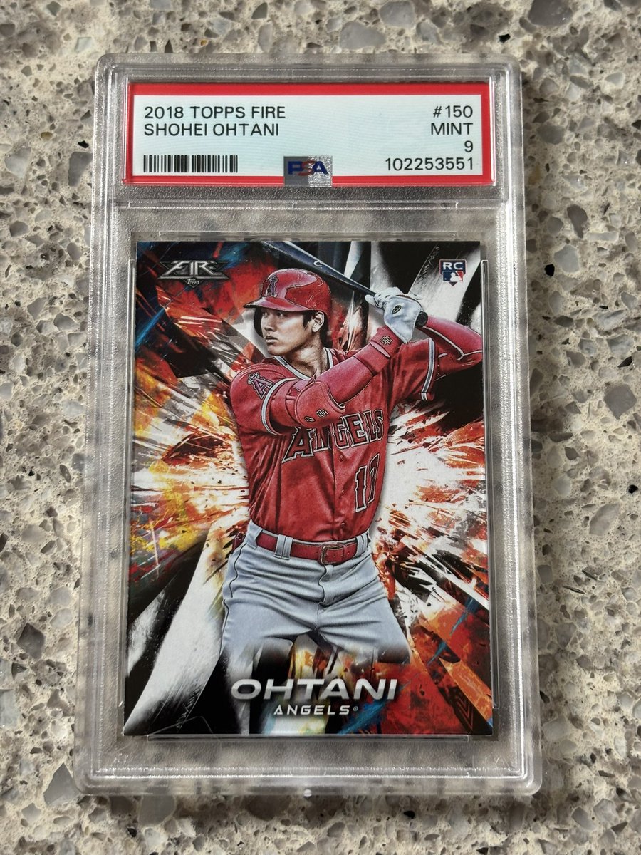 Mike__McKenna's tweet photo. Good morning! Looking to move a few lower end Shohei Ohtani (and a Judge) PSA 9 Rookie Slabs…

2018  Topps Fire RC ———>  $325
2018 Topps Pitching RC —-> $230
2018 Topps Update RC ——>  $190
2017 Topps Gold Label RC —> $105

*prices include shipping* 

~ Take all (4) for $825 ~ https://t.co/lgYrwSivkd