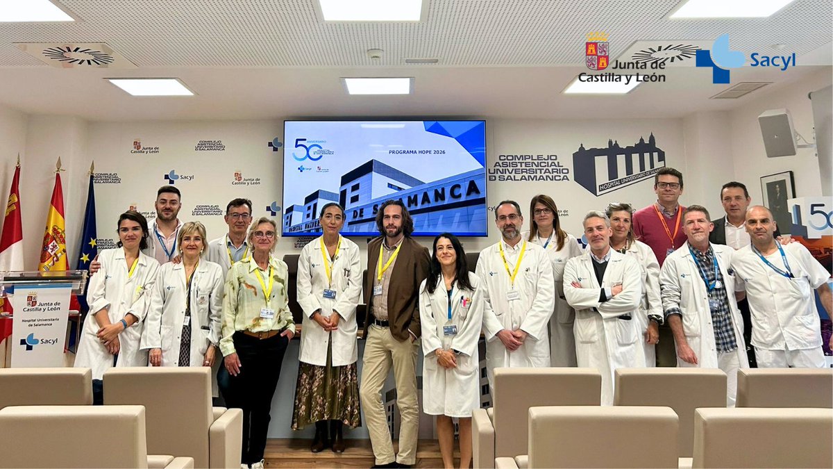 Salud_JCYL's tweet photo. 💡 Hospitales europeos trabajando juntos en el Programa HOPE

El Hospital Universitario de Segovia, el Hospital Universitario Río Hortega y el Complejo Asistencial Universitario de Salamanca participan para mejorar la seguridad del paciente y optimizar la atención sanitaria. https://t.co/uXR9wsamDY