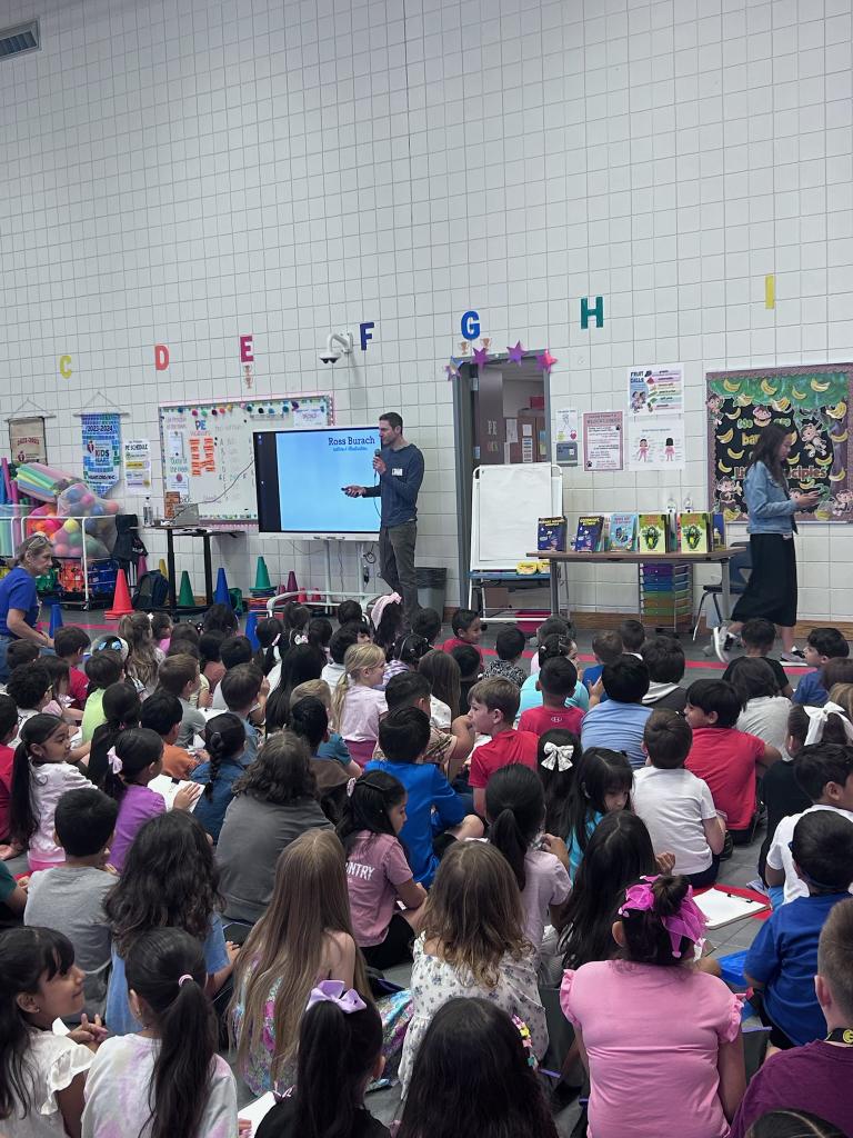 TISDCPES's tweet photo. Author Ross Burach visiting our @TISDCPES Wildcats today. 📚 📖 @TomballISD @TISD_Libraries https://t.co/TDOYV75uBp