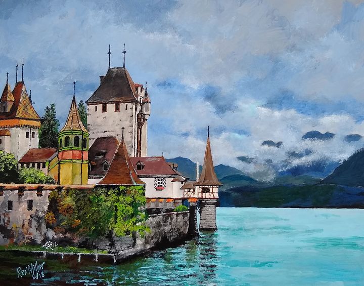RexMill84914874's tweet photo. Art of the Day! "Castle at Oberhofen". Buy at: https://t.co/SQyP1LzhRN https://t.co/Vnag4RWpPl