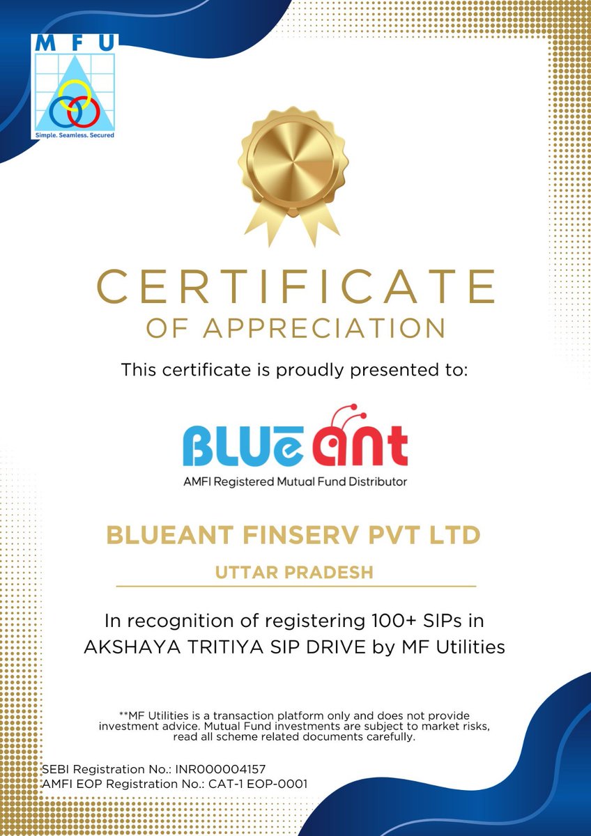 MF Utilities (Regn. No. INR000004157) tweet media